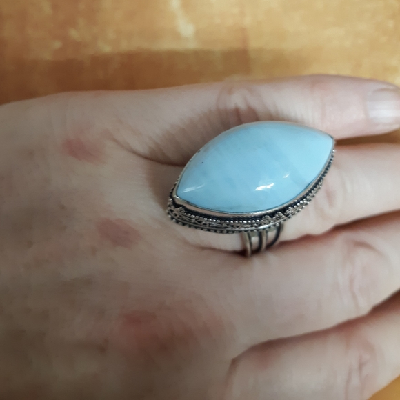 New Owyhee Opal 925 Silver Ring. - Picture 3 of 8